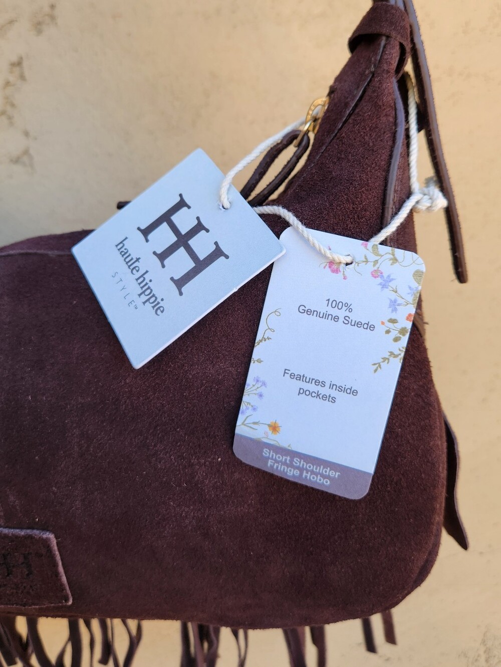 Haute Hippie - Chocolate Brown Suede Fringe Hobo Bag - Picture 12 of 13